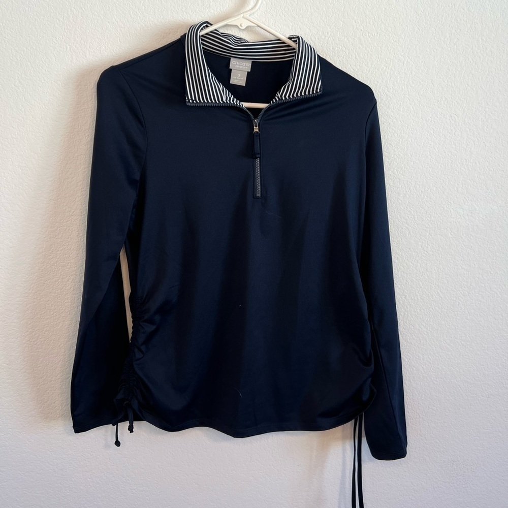 CHICOS Women’s Navy Blue Athletic Top Size‎ 0